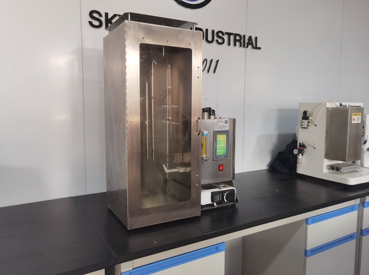 Buon prezzo Apparecchiatura di collaudo verticale del fuoco dei tessuti di tessuto in linea