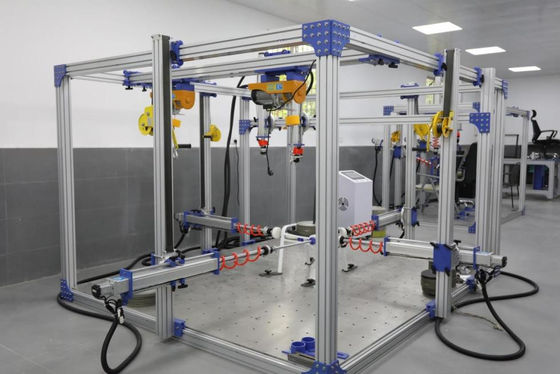 Prezzo buono SKYLINE SL-T26 Macchina per prove di mobili 5 cilindri pneumatici Controllo PLC Tester di resistenza e stabilità In linea
